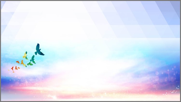 PPT模板-梦幻鸽子PPT背景图片