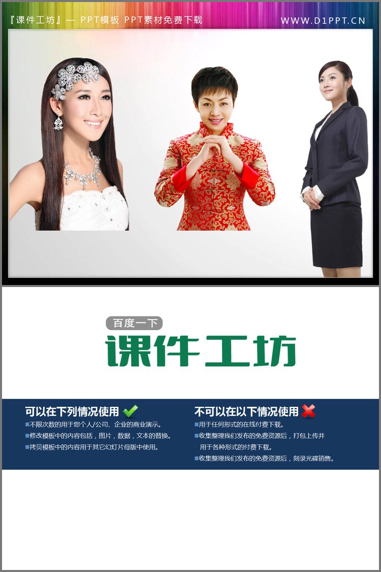 PPT模板-商务礼仪PowerPoint素材下载