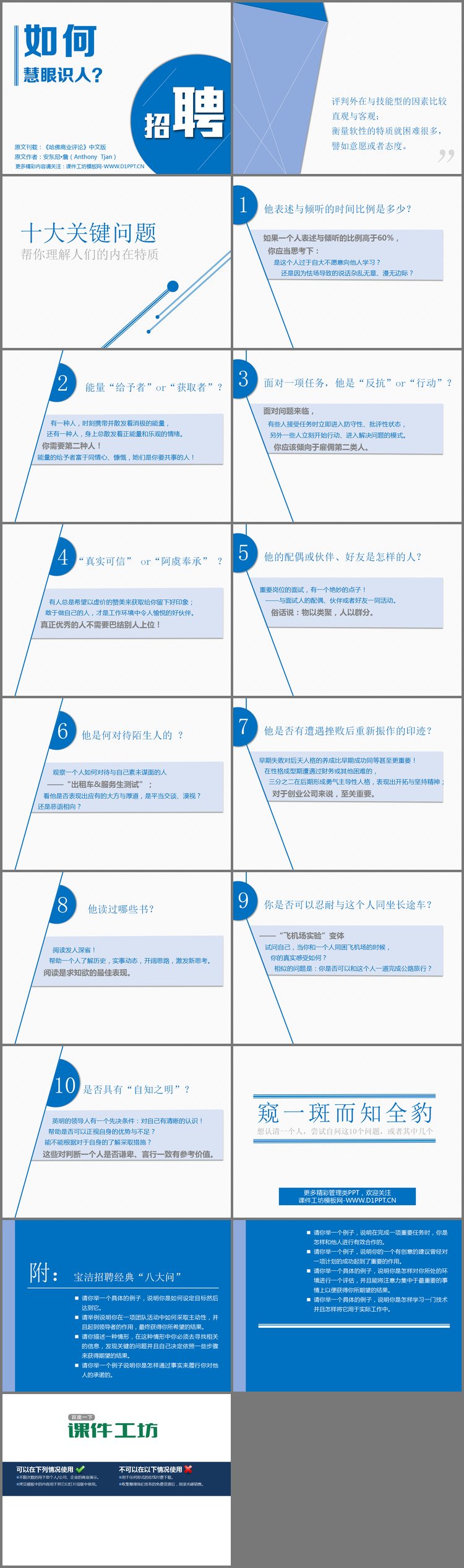 PPT模板-企业招聘如何做到慧眼识人幻灯片下载