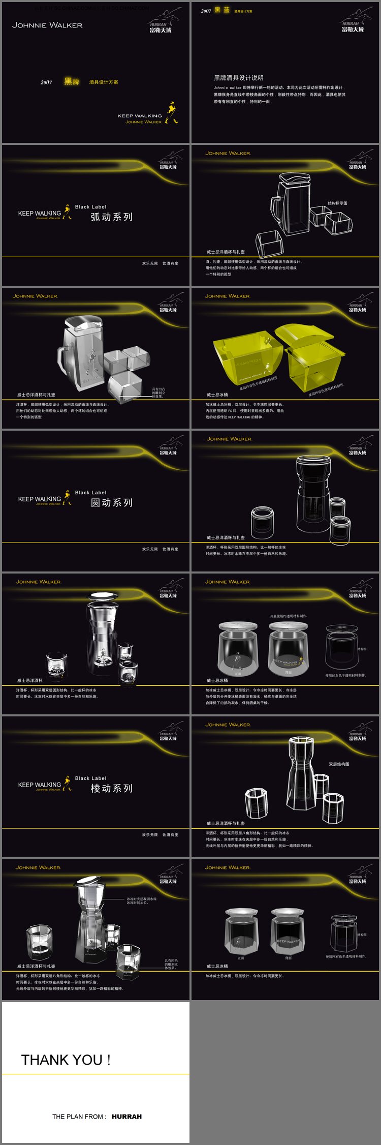 PPT模板-黑色酒具产品介绍方案PPT