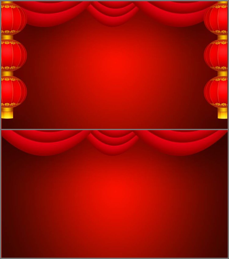 PPT模板-灯笼帷幕PPT背景图片