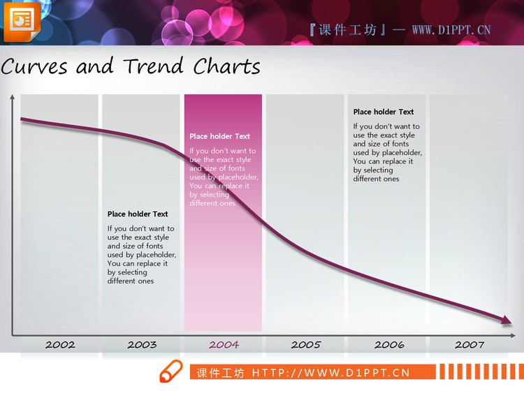 2张实用曲线图PPT图表打包下载