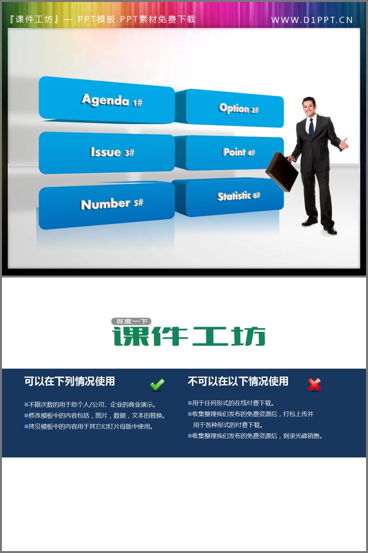 PPT模板-蓝色圆形立体包含关系PPT图表