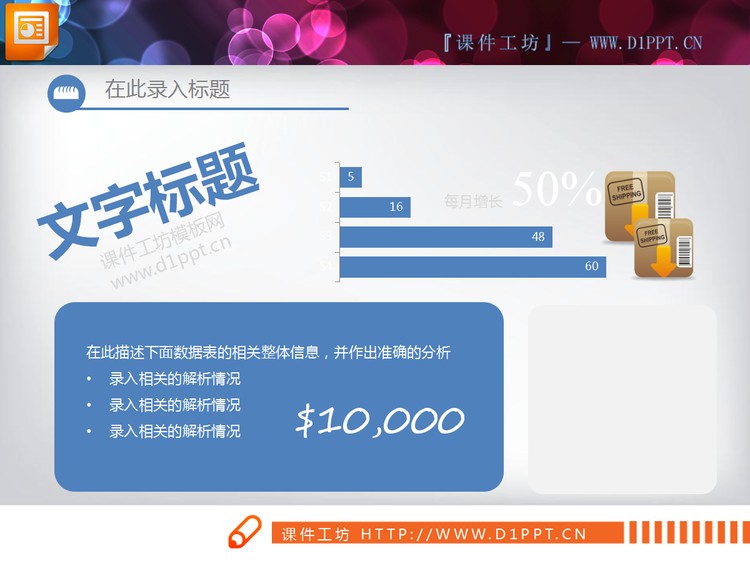 销售业绩分析PPT说明模板