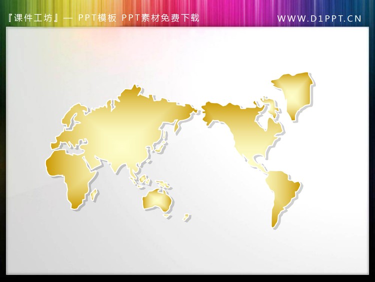 一组世界地图幻灯片小插图素材下载