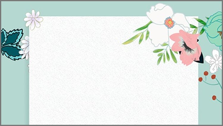 PPT模板-手绘花卉PPT边框背景图片