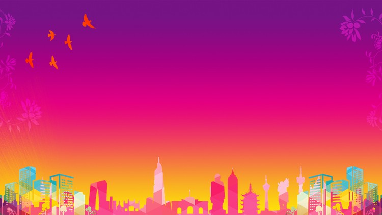 四张紫色渐变PPT背景图片