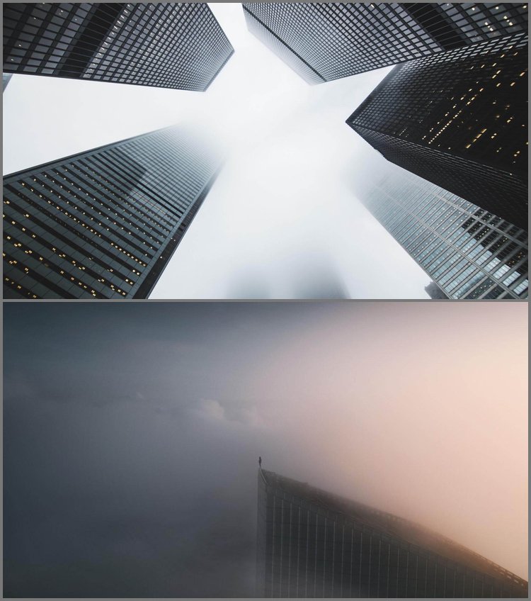 PPT模板-两张现代商业建筑PPT背景图片
