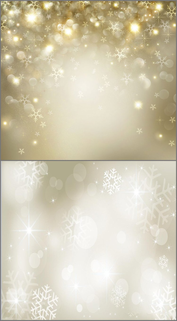 PPT模板-褐色星光光晕雪花PPT背景图片