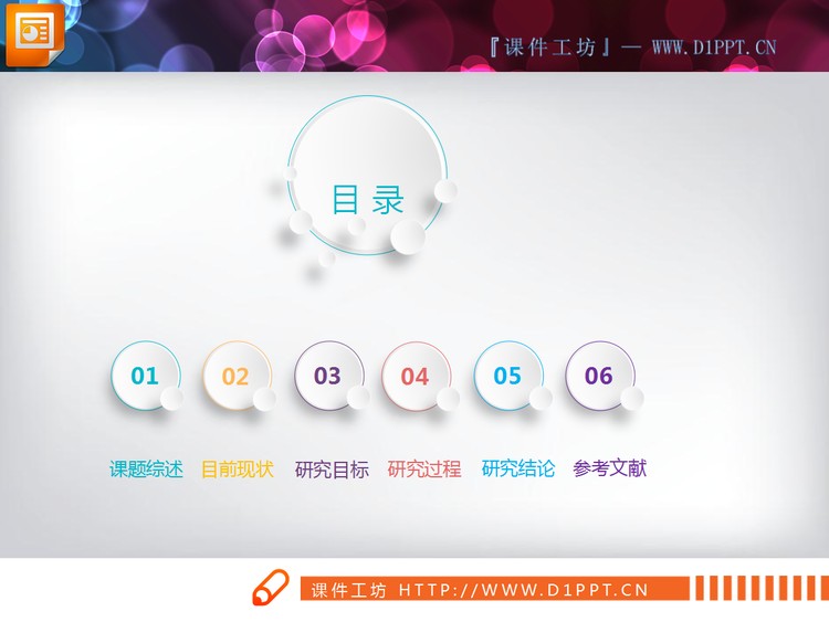 微立体毕业答辩PPT图表大全