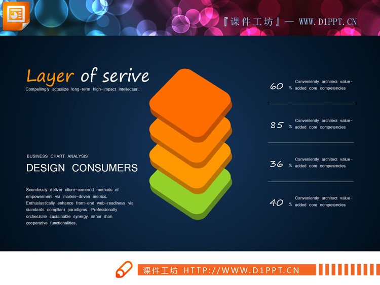 10张金字塔形层级关系PPT图表