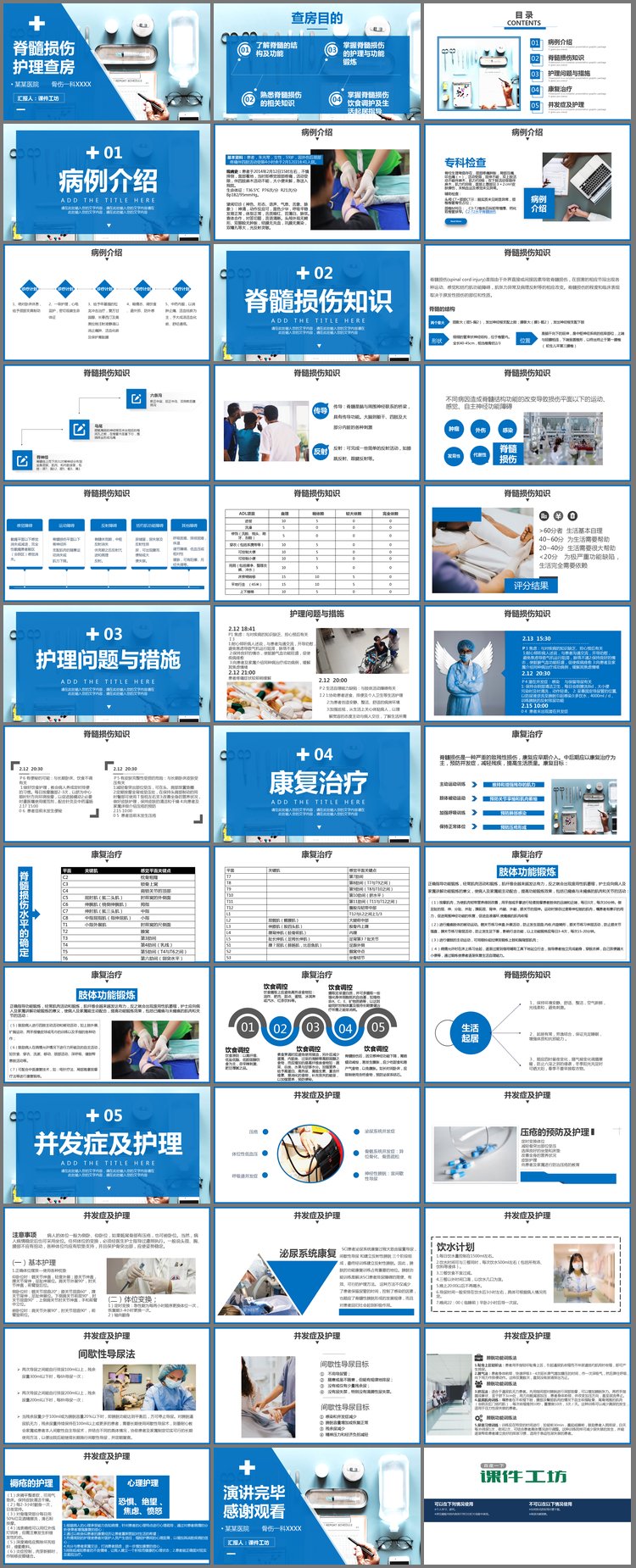PPT模板-医院护理查房培训PPT模板