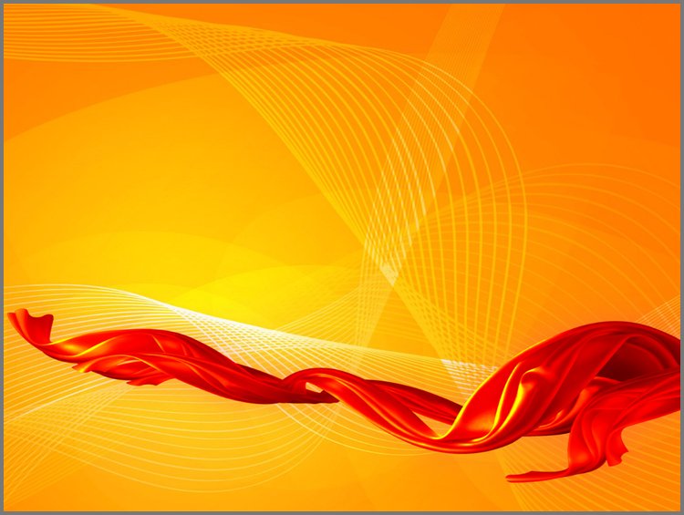 PPT模板-红色背景曲线飘带ppt背景图片