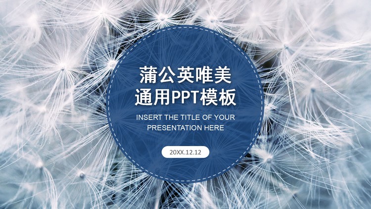 唯美蒲公英PPT模板