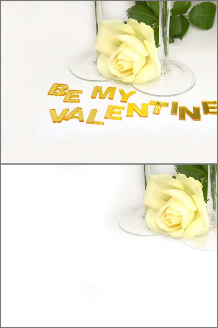 PPT模板-黄玫瑰背景的be my valentine幻灯片模板