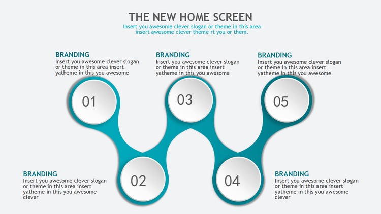 三张微立体圆形流程图PPT图表