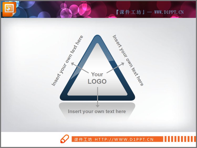PPT模板-三角形主题说明图PPT模板