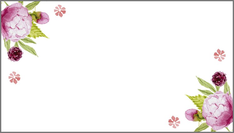 PPT模板-清新水彩花卉PPT背景图片