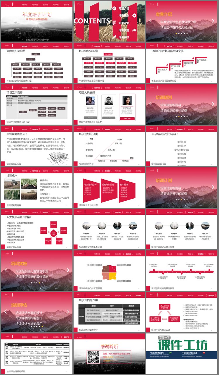 PPT模板-年度企业内部培训PPT模板