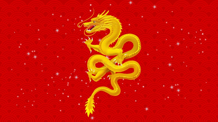 精美龙年新年贺卡PowerPoint模板下载