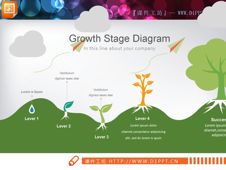 树木生长PPT图表