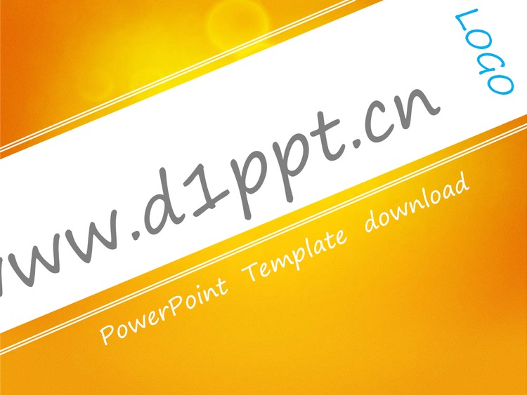 橙色简洁现代风格商务PowerPoint模板下载
