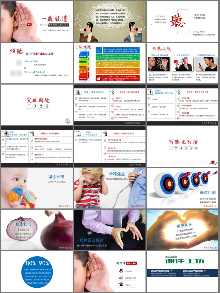 PPT模板-学会倾听，一听就懂PowerPoint下载