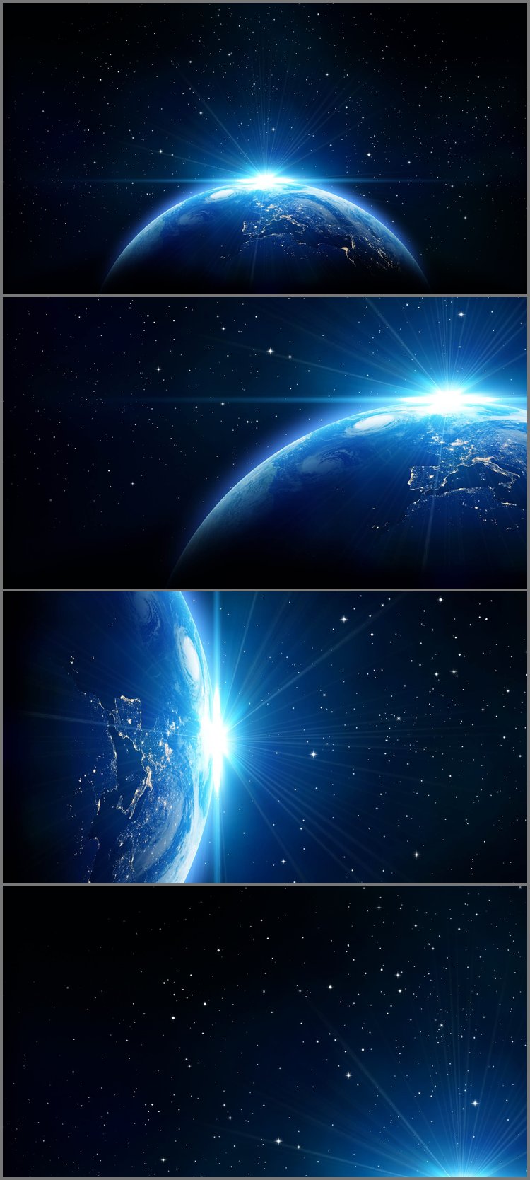 PPT模板-深蓝星空星球PPT背景图