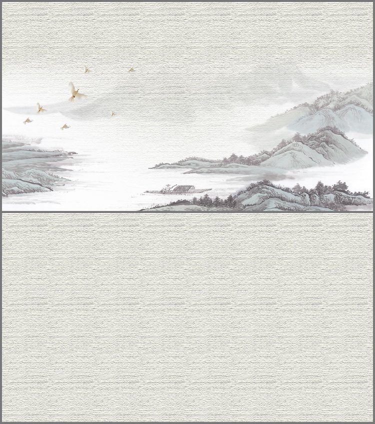 PPT模板-水墨山水幻灯片背景图片