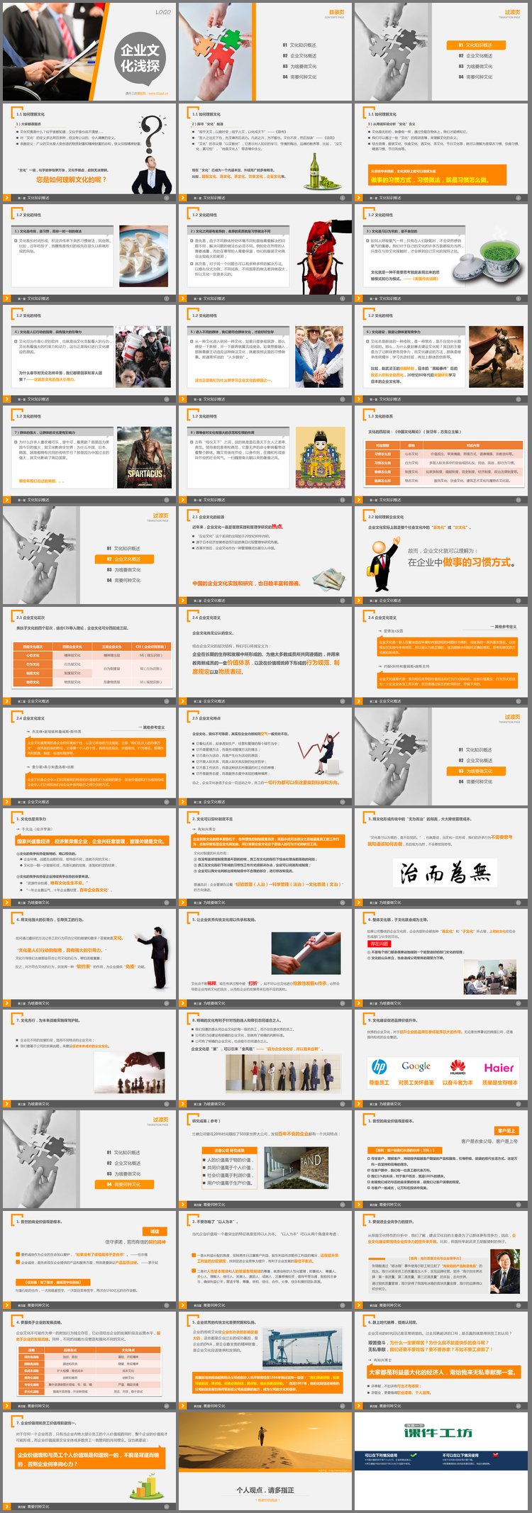 PPT模板-企业管理PPT之《企业文化浅探》