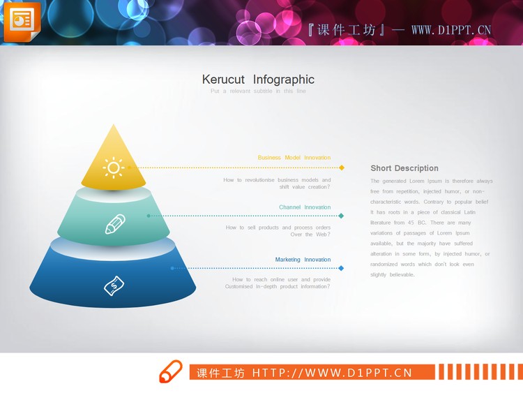 两张彩色金字塔层级关系幻灯片图表