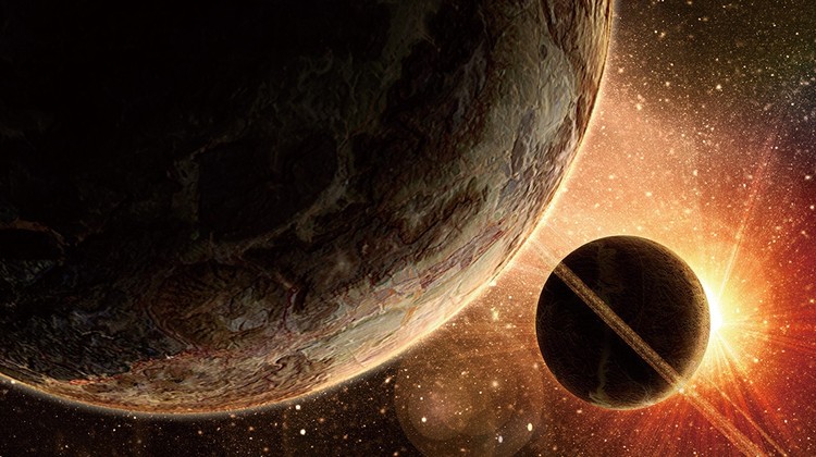 宇宙星球PPT背景图片