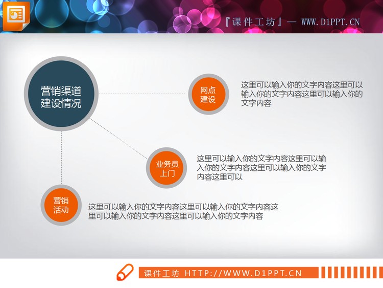 两张橙色实用扩散关系PPT图表