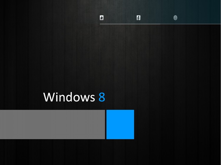 黑色win8风格商务PPT模板免费下载