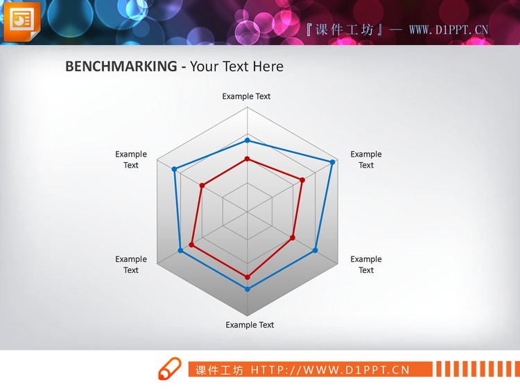 六边形PPT雷达图