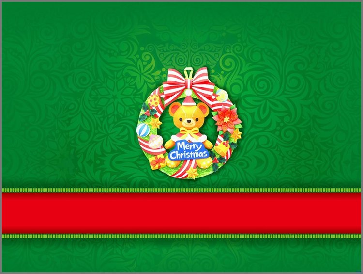 PPT模板-Merry Christmas圣诞节PPT背景图片