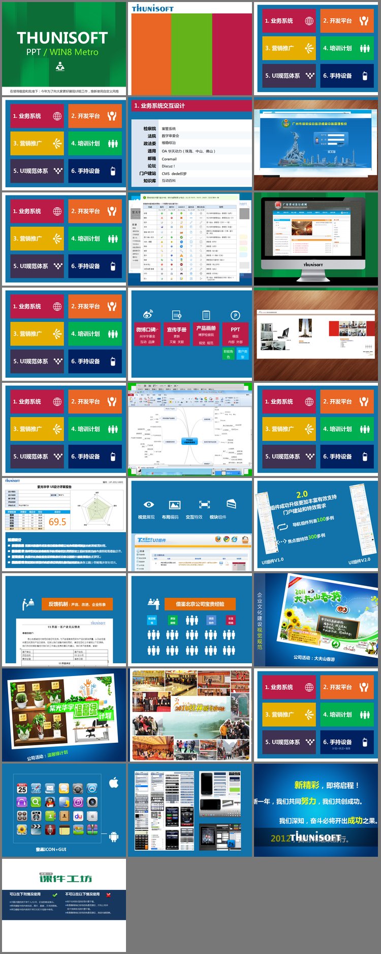 PPT模板-软件UI系统汇报PowerPoint下载