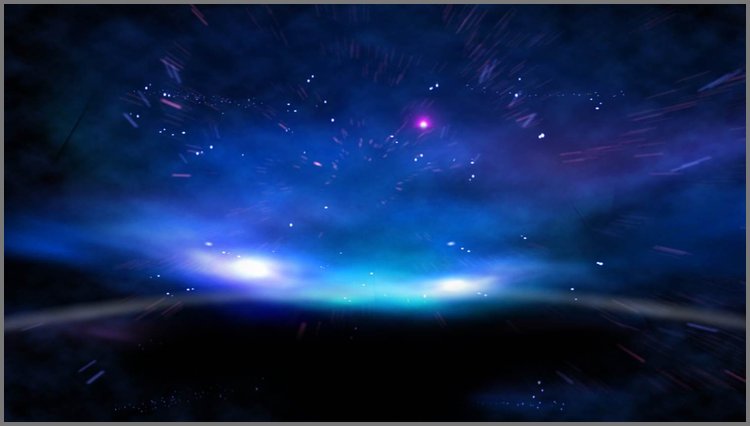 PPT模板-蓝色唯美星光极光PPT背景图片