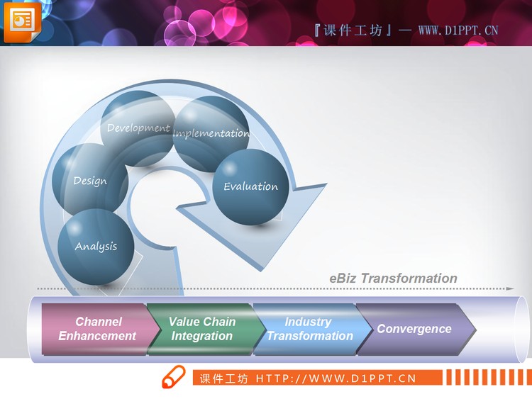 19张多色彩质感PPT图表整套下载