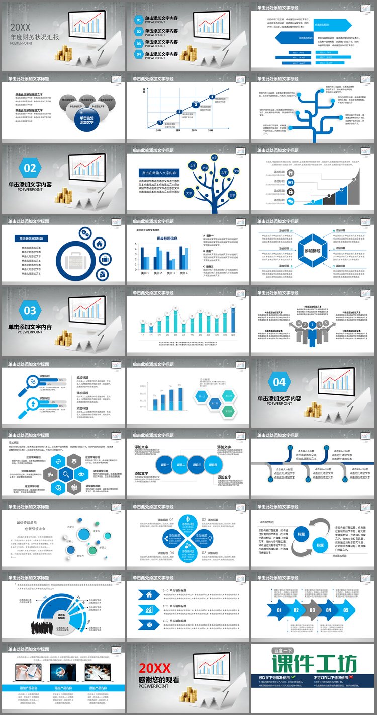PPT模板-年度财务状况报告PPT模板