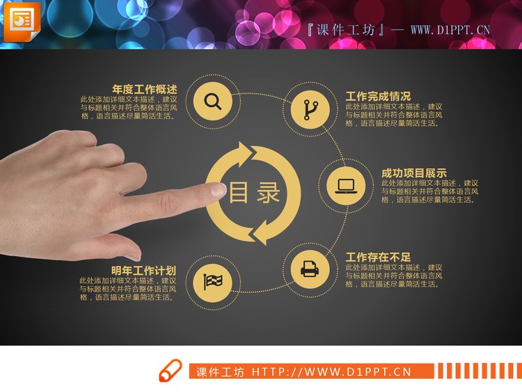 30张动态黑金工作总结汇报PPT图表大全