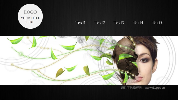 黑色炫酷人物幻灯片模板下载