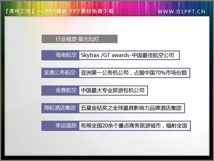 PPT模板-简洁对比幻灯片文本框素材下载