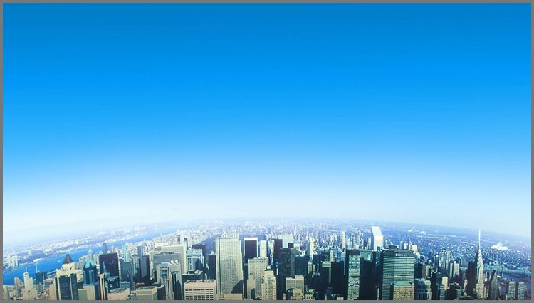 PPT模板-天空下的城市建筑PPT背景图片