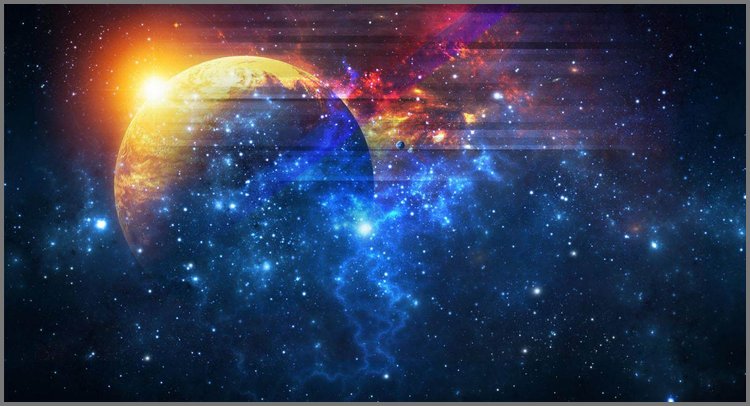 PPT模板-唯美宇宙星球PPT背景图片