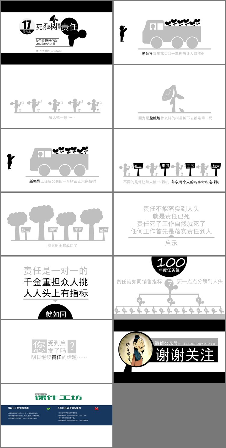 PPT模板-责任到人PPT下载