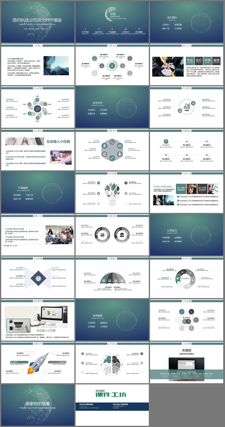 PPT模板-网络科技公司企业简介PPT模板