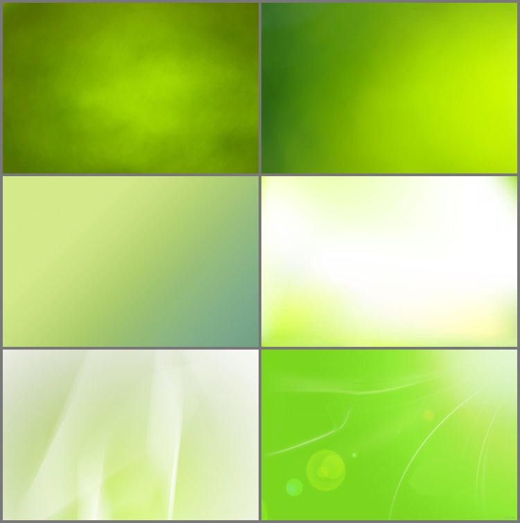 PPT模板-一组绿色简洁PPT背景图片
