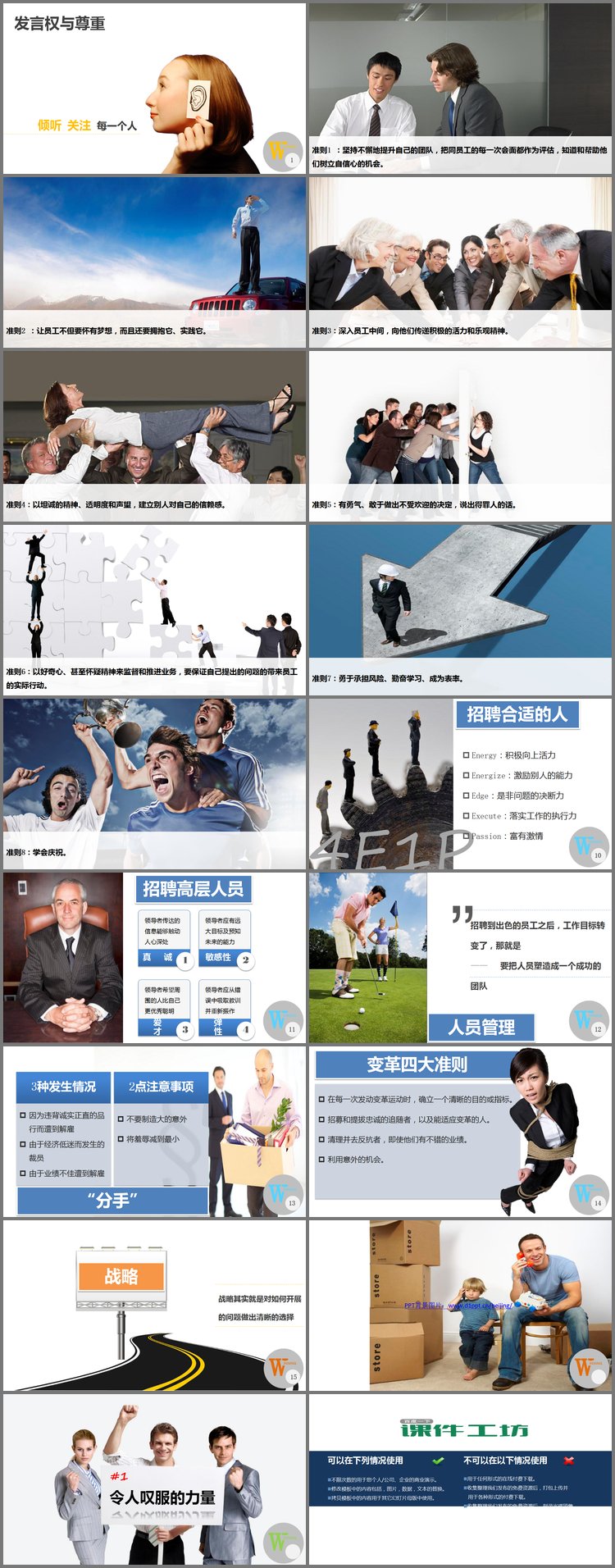 PPT模板-一组国外商务人士幻灯片背景图片