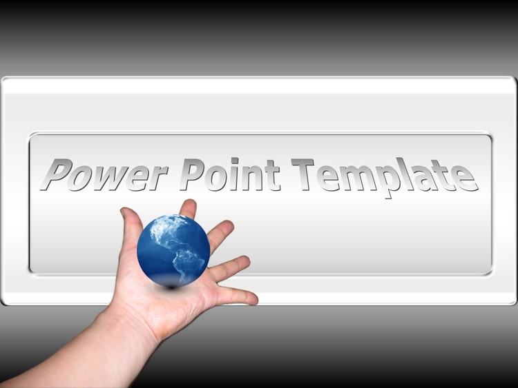 手托地球背景环境保护PPT模板下载